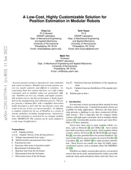 A Low-Cost, Highly Customizable Solution for Position Estimation in
  Modular Robots