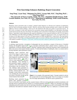 Prior Knowledge Enhances Radiology Report Generation