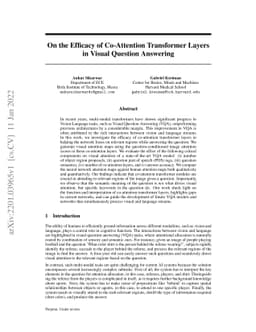 On the Efficacy of Co-Attention Transformer Layers in Visual Question
  Answering