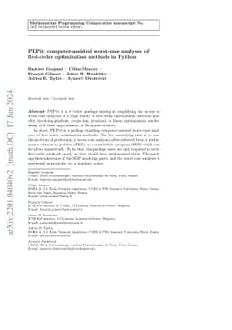 PEPit: computer-assisted worst-case analyses of first-order optimization
  methods in Python
