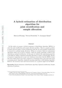 A hybrid estimation of distribution algorithm for joint stratification
  and sample allocation