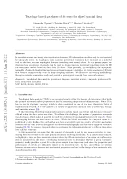 Topology-based goodness-of-fit tests for sliced spatial data