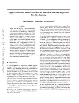 HyperTransformer: Model Generation for Supervised and Semi-Supervised
  Few-Shot Learning