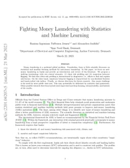 Fighting Money Laundering with Statistics and Machine Learning