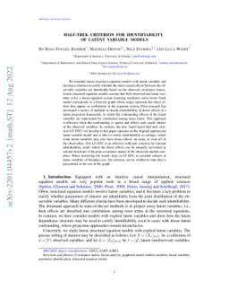 Half-Trek Criterion for Identifiability of Latent Variable Models