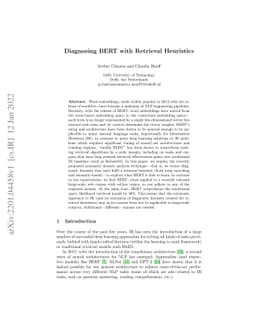 Diagnosing BERT with Retrieval Heuristics