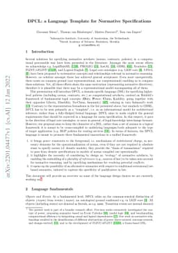 DPCL: a Language Template for Normative Specifications