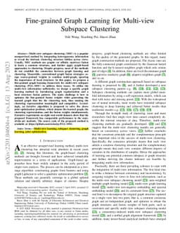 Fine-grained Graph Learning for Multi-view Subspace Clustering