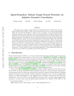Quasi-Framelets: Another Improvement to GraphNeural Networks