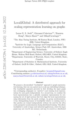 Local2Global: A distributed approach for scaling representation learning
  on graphs