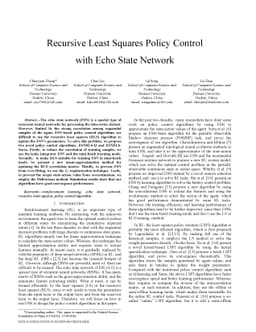 Recursive Least Squares Policy Control with Echo State Network