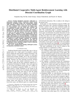 Distributed Cooperative Multi-Agent Reinforcement Learning with Directed
  Coordination Graph