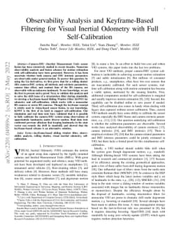 Observability Analysis and Keyframe-Based Filtering for Visual Inertial
  Odometry with Full Self-Calibration