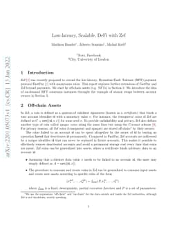 Low-latency, Scalable, DeFi with Zef