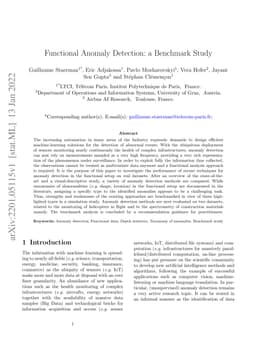 Functional Anomaly Detection: a Benchmark Study