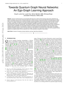 Towards Quantum Graph Neural Networks: An Ego-Graph Learning Approach