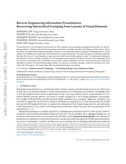 Reverse-Engineering Information Presentations: Recovering Hierarchical
  Grouping from Layouts of Visual Elements