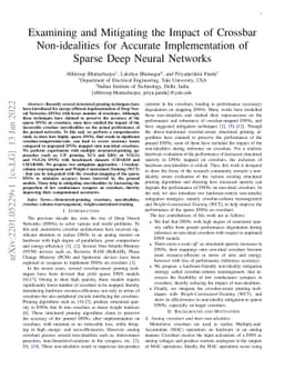 Examining and Mitigating the Impact of Crossbar Non-idealities for
  Accurate Implementation of Sparse Deep Neural Networks