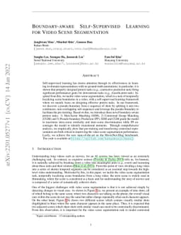 Boundary-aware Self-supervised Learning for Video Scene Segmentation