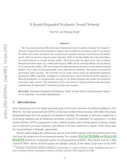 A Kernel-Expanded Stochastic Neural Network