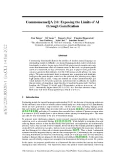 CommonsenseQA 2.0: Exposing the Limits of AI through Gamification