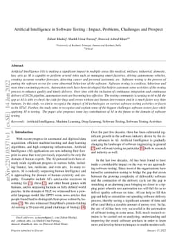 Artificial Intelligence in Software Testing : Impact, Problems,
  Challenges and Prospect