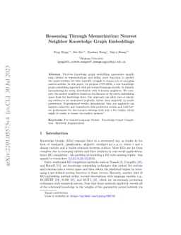 Reasoning Through Memorization: Nearest Neighbor Knowledge Graph
  Embeddings