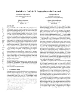 Bullshark: DAG BFT Protocols Made Practical