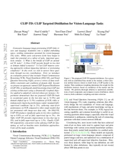 CLIP-TD: CLIP Targeted Distillation for Vision-Language Tasks