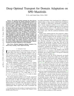 Deep Optimal Transport for Domain Adaptation on SPD Manifolds