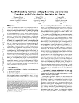 FairIF: Boosting Fairness in Deep Learning via Influence Functions with
  Validation Set Sensitive Attributes