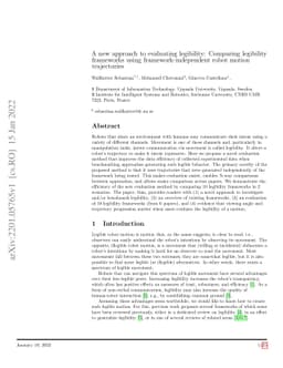 A new approach to evaluating legibility: Comparing legibility frameworks
  using framework-independent robot motion trajectories