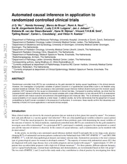 Automated causal inference in application to randomized controlled
  clinical trials