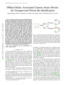 Offline-Online Associated Camera-Aware Proxies for Unsupervised Person
  Re-identification