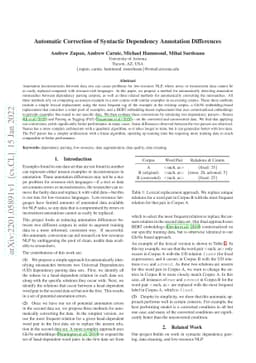 Automatic Correction of Syntactic Dependency Annotation Differences