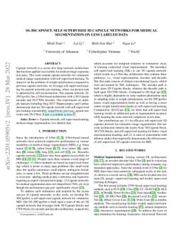 SS-3DCapsNet: Self-supervised 3D Capsule Networks for Medical
  Segmentation on Less Labeled Data