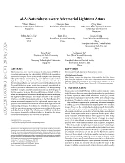 ALA: Naturalness-aware Adversarial Lightness Attack