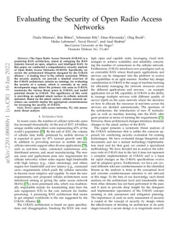 Evaluating the Security of Open Radio Access Networks