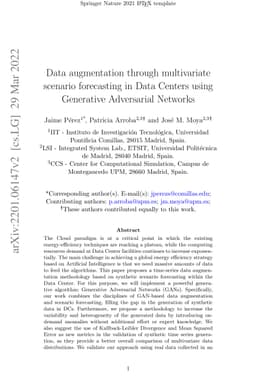 Data augmentation through multivariate scenario forecasting in Data
  Centers using Generative Adversarial Networks