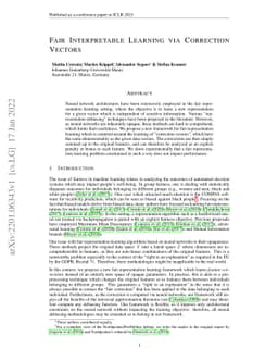 Fair Interpretable Learning via Correction Vectors