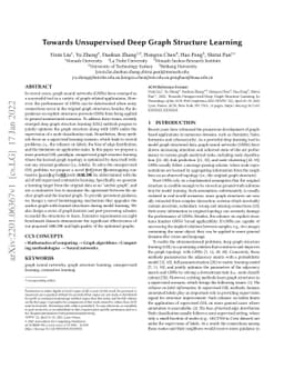 Towards Unsupervised Deep Graph Structure Learning