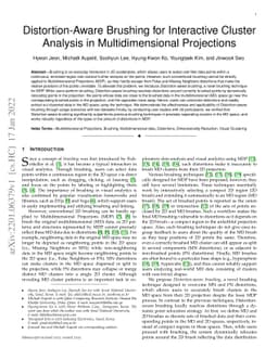 Distortion-Aware Brushing for Interactive Cluster Analysis in
  Multidimensional Projections