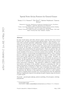 Spatial State-Action Features for General Games