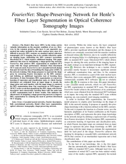 FourierNet: Shape-Preserving Network for Henle's Fiber Layer
  Segmentation in Optical Coherence Tomography Images