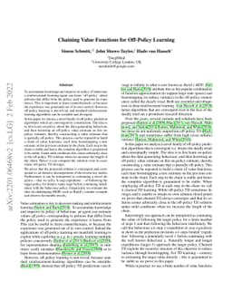 Chaining Value Functions for Off-Policy Learning