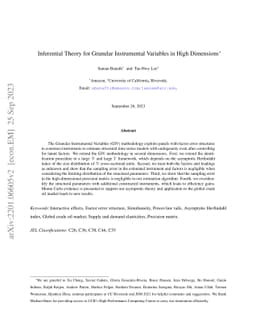 Inferential Theory for Granular Instrumental Variables in High
  Dimensions
