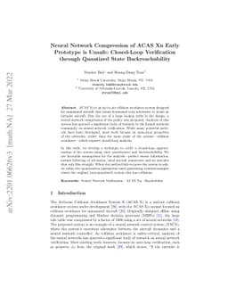 Neural Network Compression of ACAS Xu Early Prototype is Unsafe:
  Closed-Loop Verification through Quantized State Backreachability
