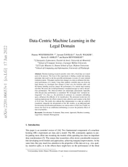 Data-Centric Machine Learning in the Legal Domain