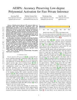 AESPA: Accuracy Preserving Low-degree Polynomial Activation for Fast
  Private Inference