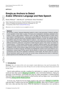 Emojis as Anchors to Detect Arabic Offensive Language and Hate Speech